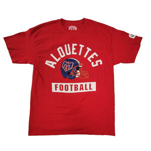 Montreal Alouettes Shirt Mens Medium Red CFL Football Graphic Tee Cotton (635)